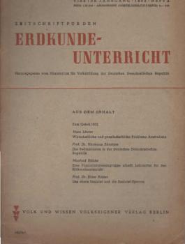 Zeitschrift für den Erdkundeunterricht. Heft 1 : [u.a.] Zum Geileit 1952 ; Wirtschaftliche und Gesellschaftliche Probleme Australiens