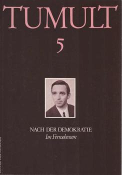Tumult. Zeitschrift für Verkehrswissenschaft. Nr. 5., Nach der Demokratie. Im Fernsehraum.