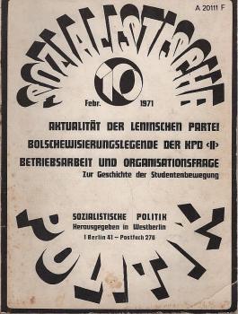 Sozialistische Politik; 4. Jahrgang, Heft 16, Februar 1972 : Theorie der Überakkumulation-Entwertung ...
