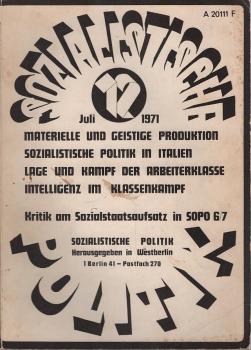 Sozialistische Politik; 2. Jahrgang, Heft 5, März 1970 : Die Konjunkturlage der BRD Anfang 1970 ...