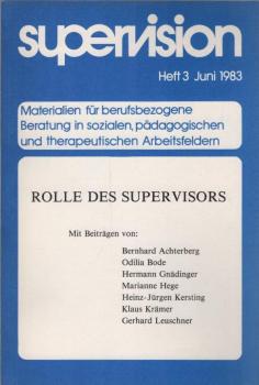 Supervision; Heft 3, Juni 1983: Rolle des Supervisors