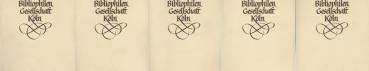 Erstes Kölner Bibliophilen-Bulletin : Teestundenfolge. 5 Hefte. 2002 - 2007.