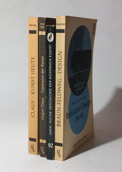 Geschichte der modernen Kunst. 4 Bücher: 1., J. Claus., Expansion der Kunst / 2. J. Claus., Kunst heute / 3., W. Braun-Feldweg., Industrial Design heute /  4., L. Zahn., Kleine Geschichte der modernen Kunst.