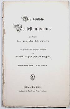 Der deutsche Protestantismus zu Beginn des zwanzigsten Jahrhunderts.