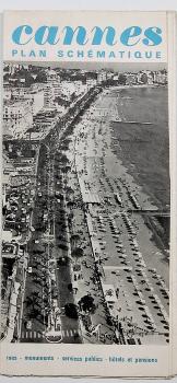 Cannes Plan Schematique. Rues - monuments - services publics - hotels et pensions