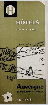 Hotels Listes et prix. Auvergne. Bourbonnais - Verlay. France.