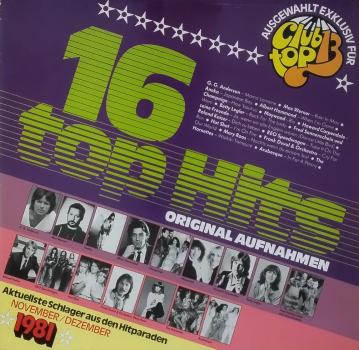 16 Top Hits - Aktuellste Schlager Aus Den Hitparaden November / Dezember 1981 [Vinyl, LP, Compilation]