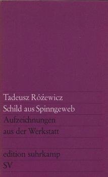 Schild aus Spinngeweb : Aufzeichnungen aus d. Werkstatt.