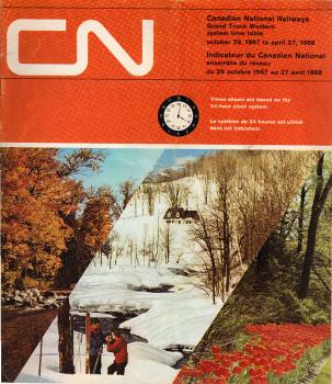 Grand Trunk Western System Time Table. October 29, 1967 to april 27, 1968.