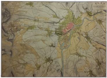 Plan der Gegend von Cassel auf höchsten Befehl seiner Hoheit des Kurprinzen und Mitregenten unter Leitung des Kurfürstlichen Generalstabs aufgenommen.