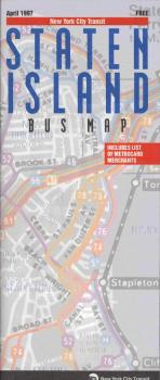 Staten Island Bus Map; April 1997