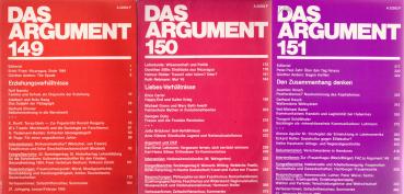 Das Argument. Zeitschrift für Philosophie und Sozialwissenschaften. 27. Jahrgang. Heft 149 - 151.