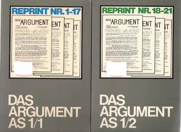 Argument das Reprint Nr. 1 bis 17 / Nr. 18 bis 21. 2 Bücher