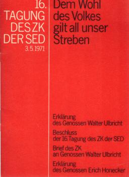Dem Wohl des Volkes gilt all unser Streben.