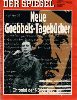 Der Spiegel. 13.07.1992, 46. Jahrgang. Nr. 29. Neue Goebbels-Tagebücher - Chronist der NS-Verbrechen.