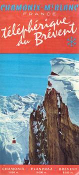 Chamonix-Miblanc France. Chamonix 1050 m, Planpraz 2000 m, Brevent 2525 m