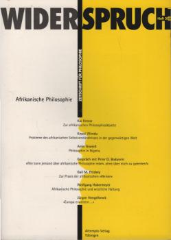Widerspruch. Münchner Zeitschrift für Philosophie; Heft 30: Afrikanische Philosophie