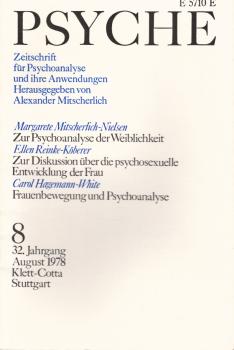 Psyche. Zeitschrift für Psychoanalyse und Ihre Anwendungen. 8. Heft, August 1978.