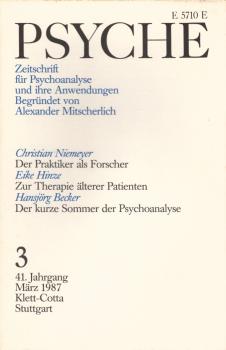 Psyche. Zeitschrift für Psychoanalyse und Ihre Anwendungen. 3. Heft, März 1987.