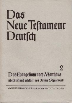 Das Neue Testament deutsch; Teil: Teilbd. 2., Das Evangelium nach Matthäus.