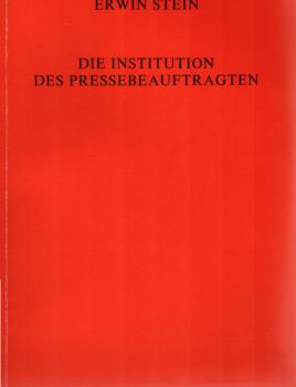 Die Institution des Pressebeauftragten : Bericht über d. versuchsweise Einf. e. Pressebeauftragten bei d. "Hess. Allgemeinen" in Kassel u. Gutachten über etwaige gesetzl. Regelungen.
