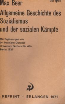 Allgemeine Geschichte des Sozialismus und der sozialen Kämpfe.