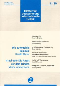 Blätter für deutsche und internationale Politik. Heft 11 / 2010. Die automobile Republik.