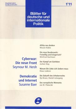 Blätter für deutsche und internationale Politik. Heft 1 / 2001. Cyberwar: Die neue Front.