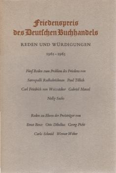 Friedenspreis des deutschen Buchhandels : Reden u. Würdiggn 1961-1965