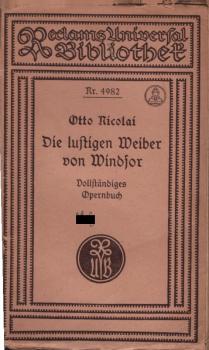 Die lustigen Weiber von Windsor. Vollständiges Opernbuch
