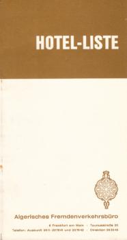 Hotel-Liste [Prospekt mit Preisliste]
