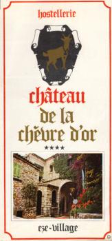 Hostellerie. Château de la chèvre d'Or. [Faltblatt]