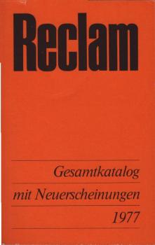 Reclam Gesamtkatalog mit Neuerscheinungen 1977