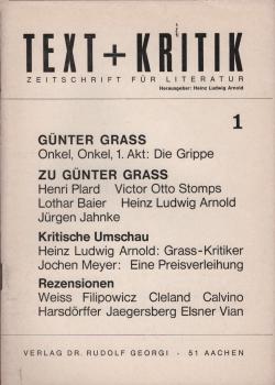 Text + Kritik. Zeitschrift für Literatur: Nr. 1 über Günter Grass
