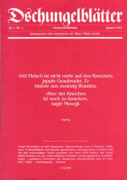 Dschungelblätter. Floreal 1985. Jg. 1, Nr. 3.