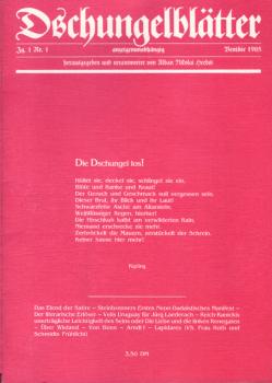 Dschungelblätter. Ventôse 1985. Jg. 1, Nr. 1.