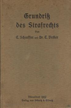 Grundriß des Strafrechts. 8. Band des Grundrisses.