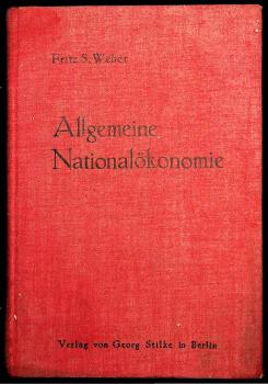 Allgemeine Nationalökonomie.