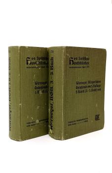 Das Bürgerliches Gesetzbuch für das Deutsche Reich nebst dem Einführungsgesetz erläutert durch die Rechtsprechung. 1. Band (1. u. 2. Buch) + 2. Band (3.-5. Buch) (2Bücher)