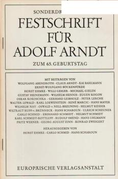 Sonderdruck aus Festschrift für Adolf Arndt zum 65. Geburtstag: Zur Grundrechtsfähigkeit juristischer Personen