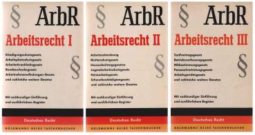 ArbR Arbeitsrecht; Teile:  1, 2, 3 (3 Bücher).