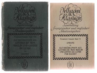 Elf Erzählungen aus Lettres de mon moulin und Contes du lundi; Hauptband + Anhang