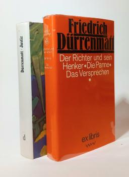 Friedrich Dürrenmatt. 2 Bücher: Justiz / Der Richter und sein Henker, Die Panne, Das Versprechen