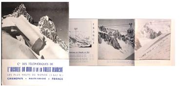 CCie des Téléphériques de l'Aiguille du midi et de la Vallee Blanche. Les Olus Hauts du Monde (3.842 M.).