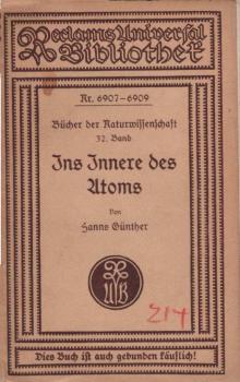 Ins Innere des Atoms : eine gemeinverst. Darst. d. Elektronen- u. d. Quanthentheorie ; autor. deutsche Bearb. nach John Mills, Within the Atom.