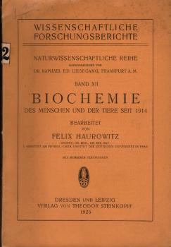 Biochemie des Menschen und der Tiere; Teil: [1.]1914.