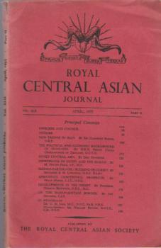 Journal of the Royal Central Asian Society; Vol. XLII., Part II, April 1955.