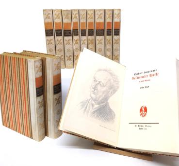 Gesammelte Werke. Große Ausgabe zum sechzigsten Geburtstage des Dichters 1922 in 12 Bänden.
