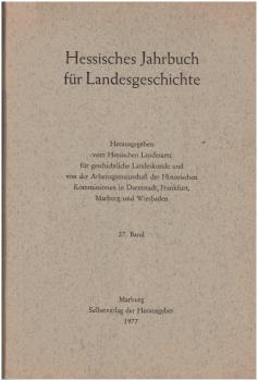 Hessisches Jahrbuch für Landesgeschichte 27. Band (1977).