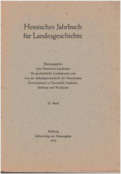Hessisches Jahrbuch für Landesgeschichte 25. Band (1975).